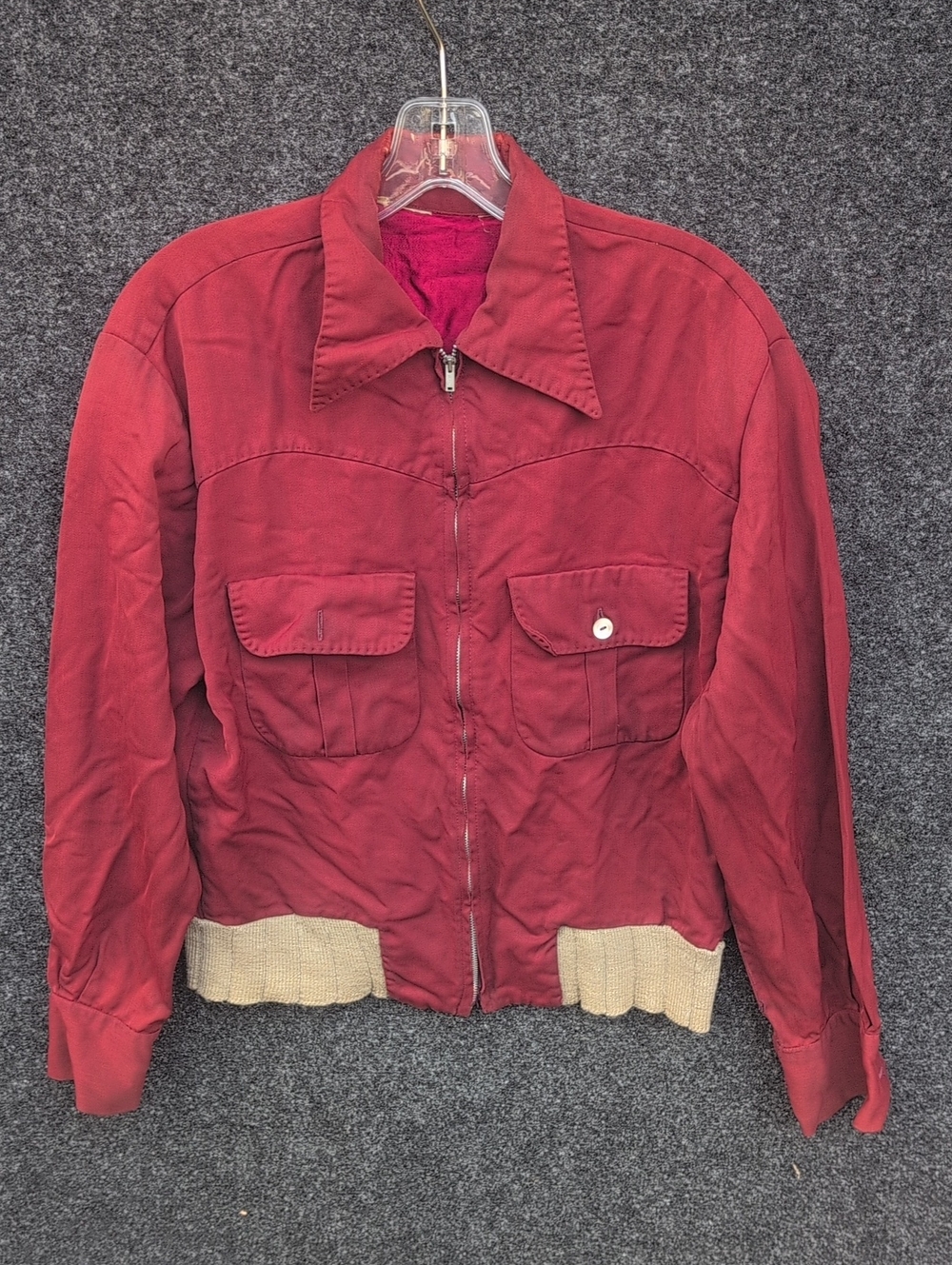 Vtg Hercules Sear Outerwear Jacket Small Garbardine Utilitarian Ricky Rockabilly
